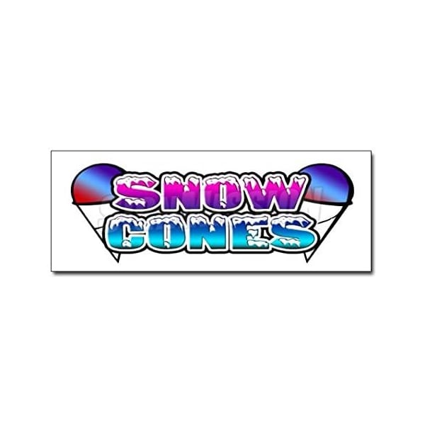 SNOW CONES 1 DECAL sticker sno cone kones stand supplies ice equipment, D-24 Snow Cones1